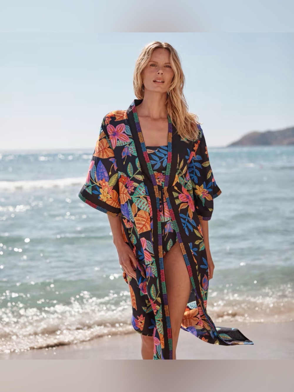Johnny Was Scabiosa Cover up Kimono